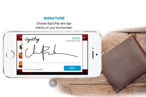 Оплачивать покупки можно с помощью подписи на смартфоне