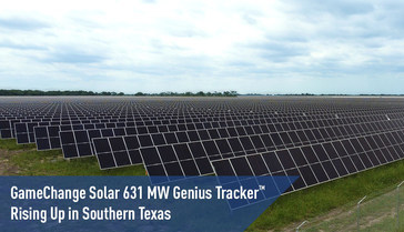 GameChange Solar возводит объект Genius Tracker™ мощностью 631 МВт в Южном Техасе